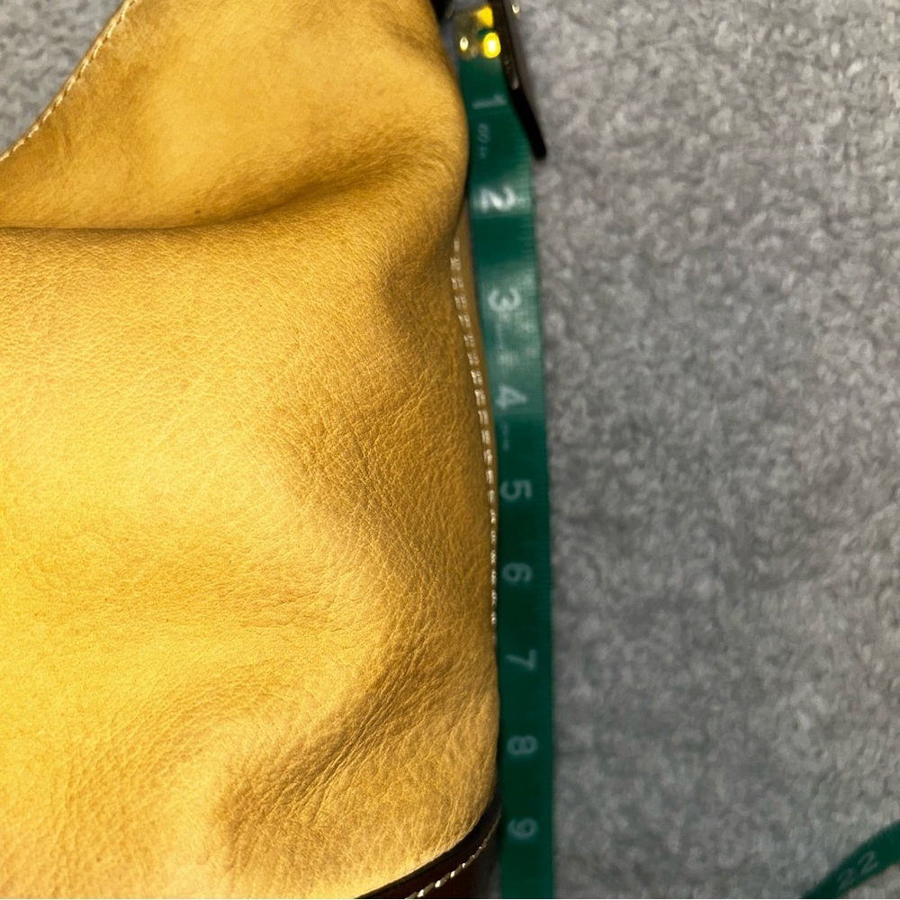 Dooney & Bourke Yellow and Brown Hobo Bag - Picture 9 of 13